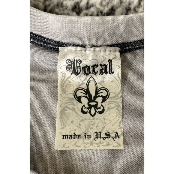 Vocal Rebel Rock Motorcycle Club Womens Medium Long Sleeve Top Rhinestone Grunge - Picture 7 of 9